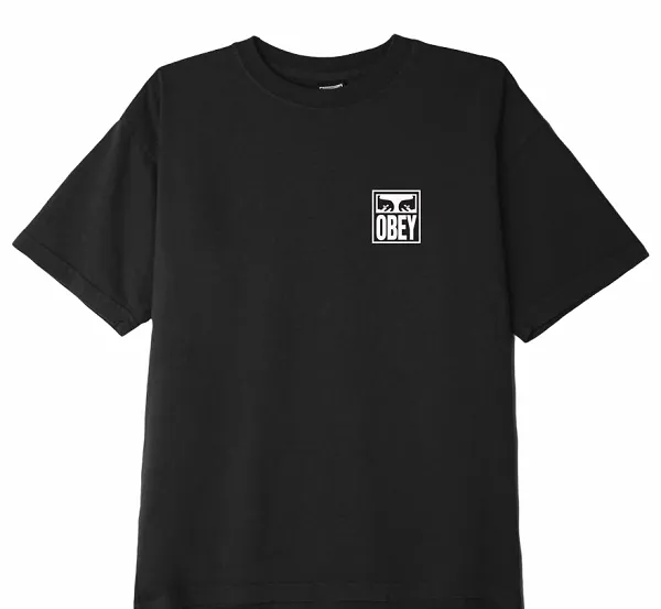 Obey maglietta manica corta da uomo Eyes Icon 2 165262142 nero Lightweight Comfort