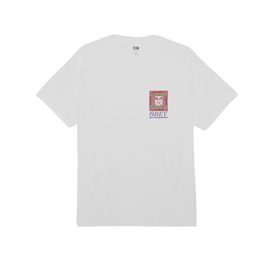 Holiday Casual Obey maglietta manica corta da uomo Throwback 165263786 A951000 bianco