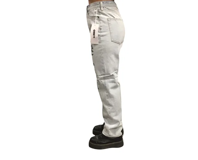 Obey Pantalone denim Sophie 242010045 vintege indaco chiaro Relaxed Style City Walk Trend Setter Bold Road Trip
