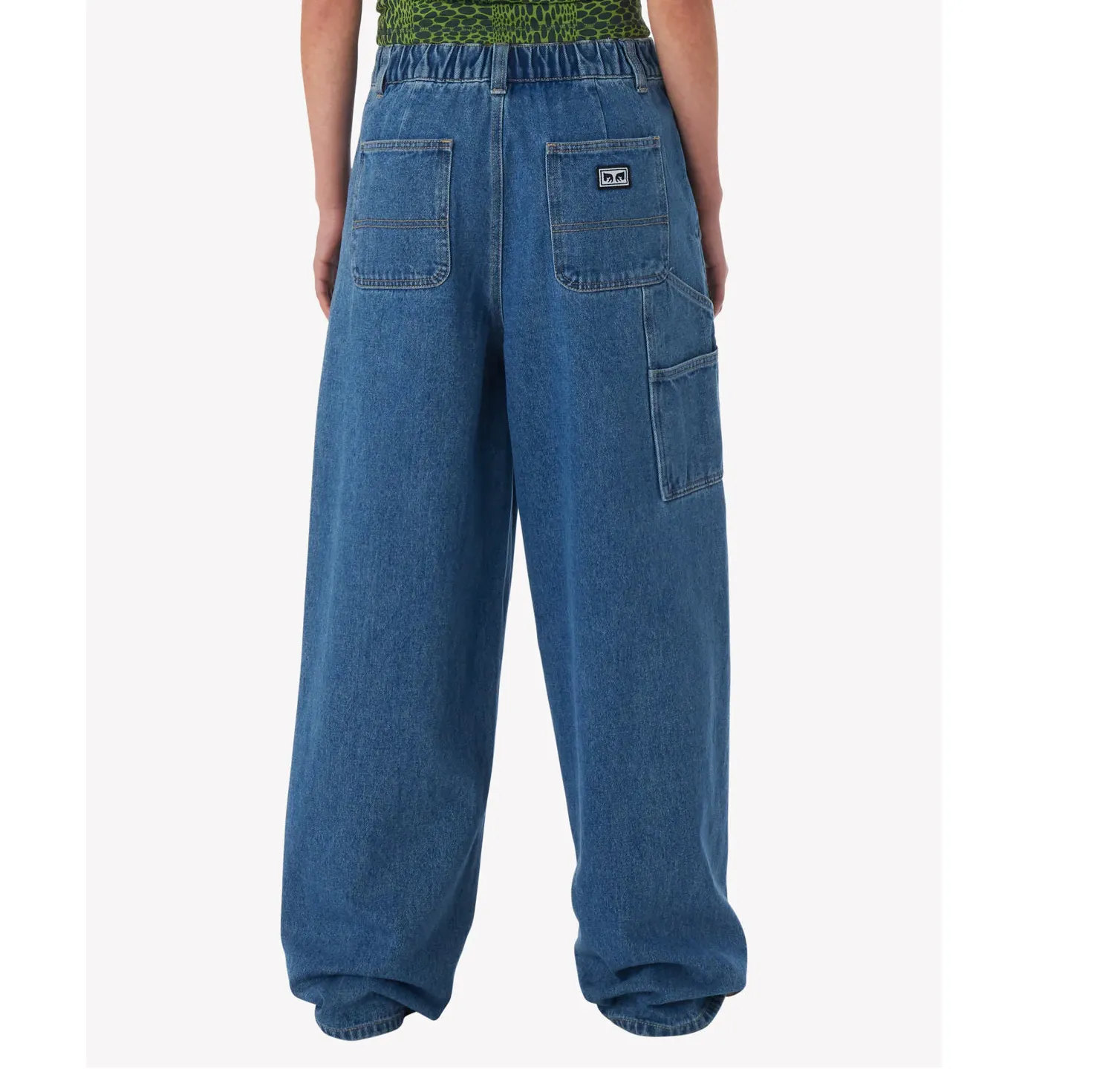 Obey pantalone jeans da donnaCarpenter Lily 242010052 blu chiaro SecureZipperClosures