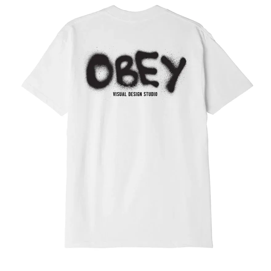 Indoor clothing Reinforced Hems Obey T-Shirt manica corta da uomo Visual Design Studio Classico 165263415 bianco
