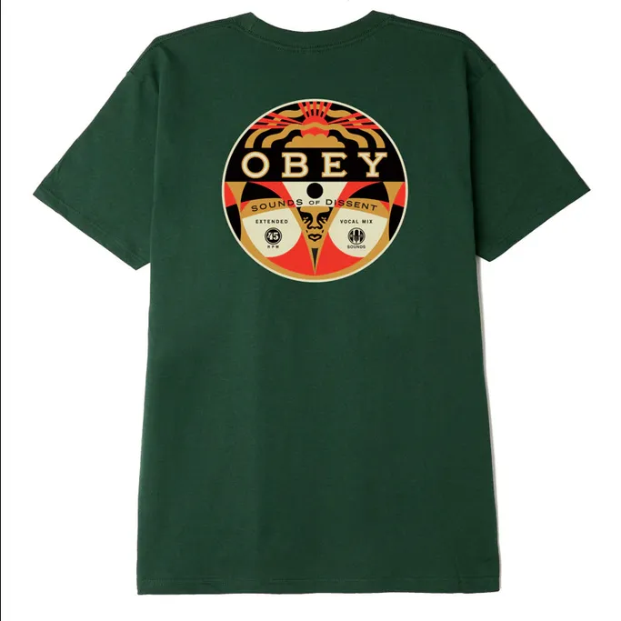 Obey T-shirt Sounds Of Dissent 45 Classic 165262982 forest green Thermal Regulation Layer