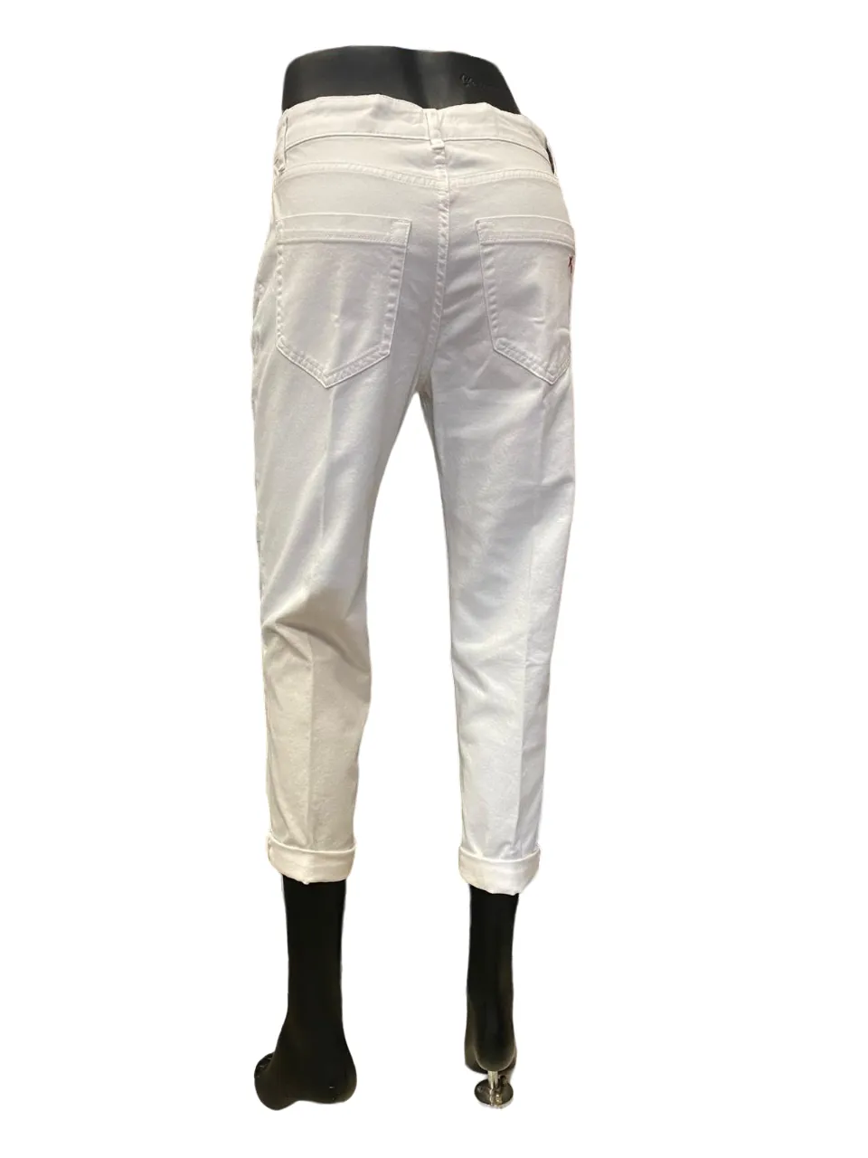 Griffai pantalone 5 tasche in bull da donna DGP3710 bianco Weather Flex