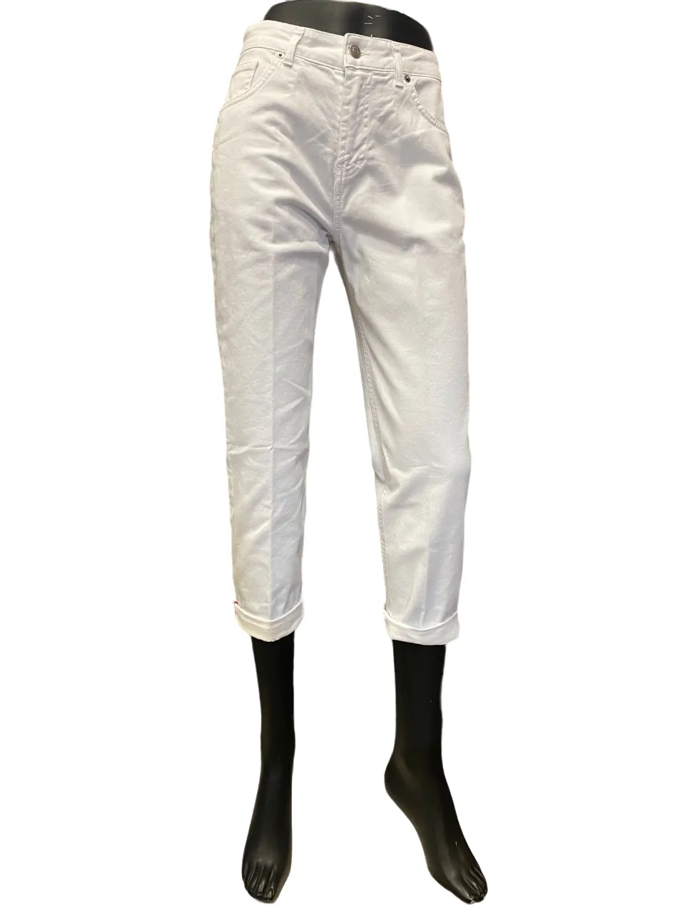Griffai pantalone 5 tasche in bull da donna DGP3710 bianco Comfort Wear Soft Material
