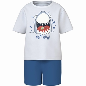 Name It Bright White Vigor Regular Shorts Set Soft Stretch