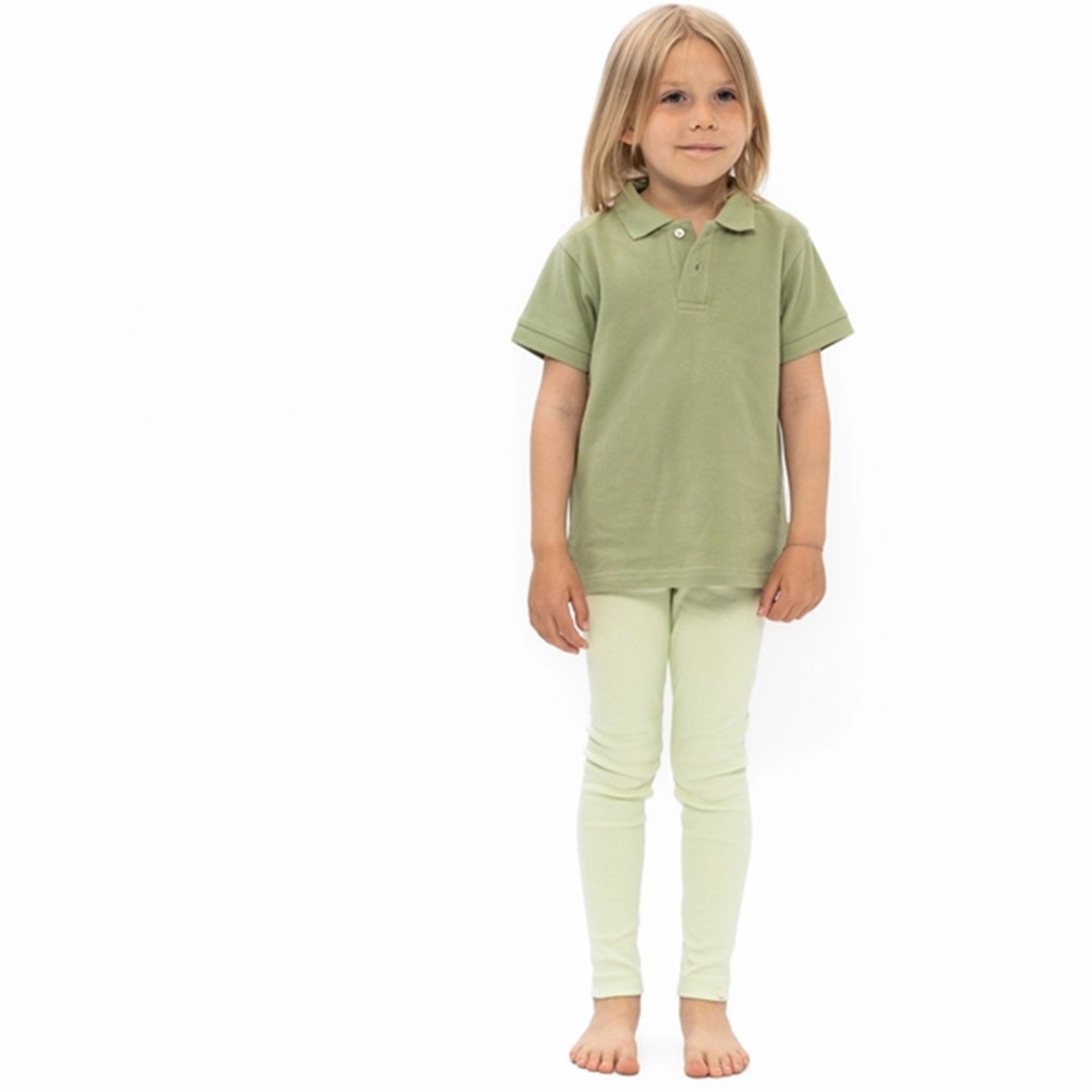 Minimalisma Eiven Polo T-shirt Avocado Classic Neckline