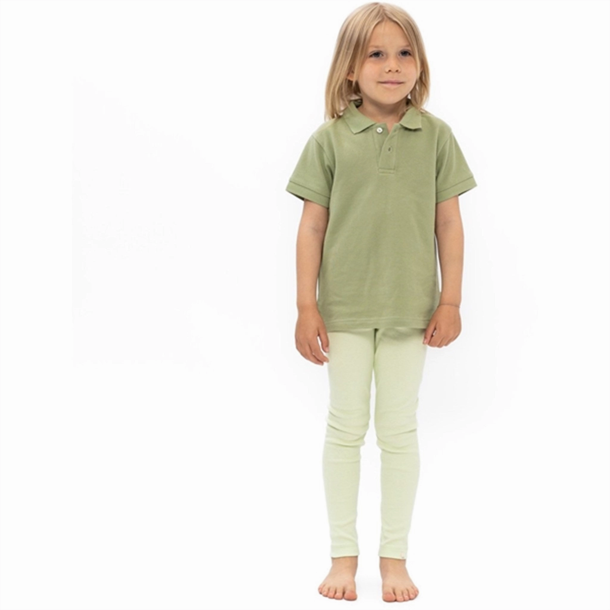 Classic Fit Minimalisma Eiven Polo T-shirt Avocado