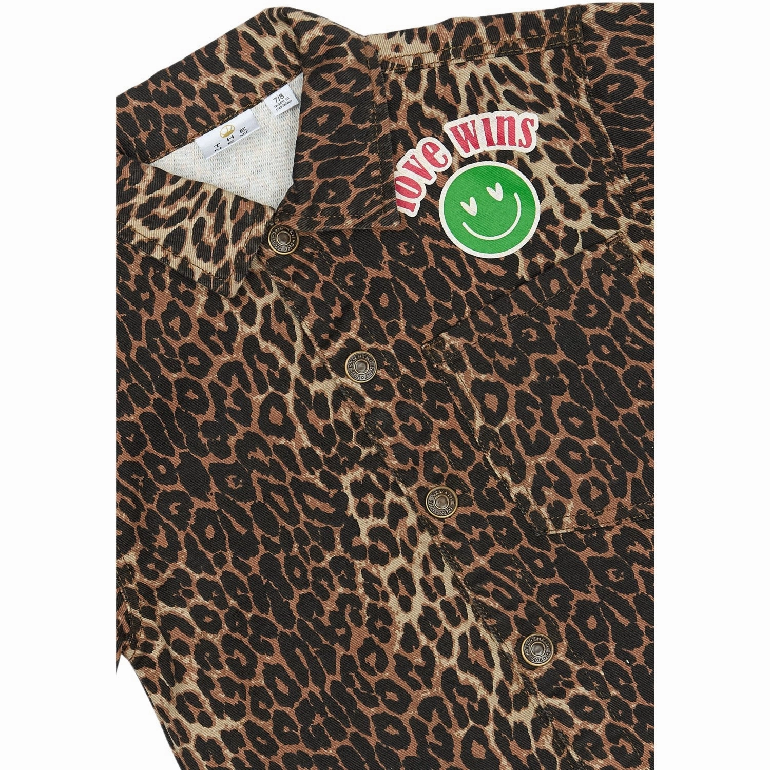 The New Feather Gray AOP TNPanya OS Denim Overshirt Sustainable Choice Tall Length