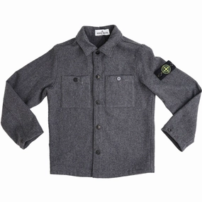 Lakeside Relaxation Stone Island Melange Dark Grey Overshirt