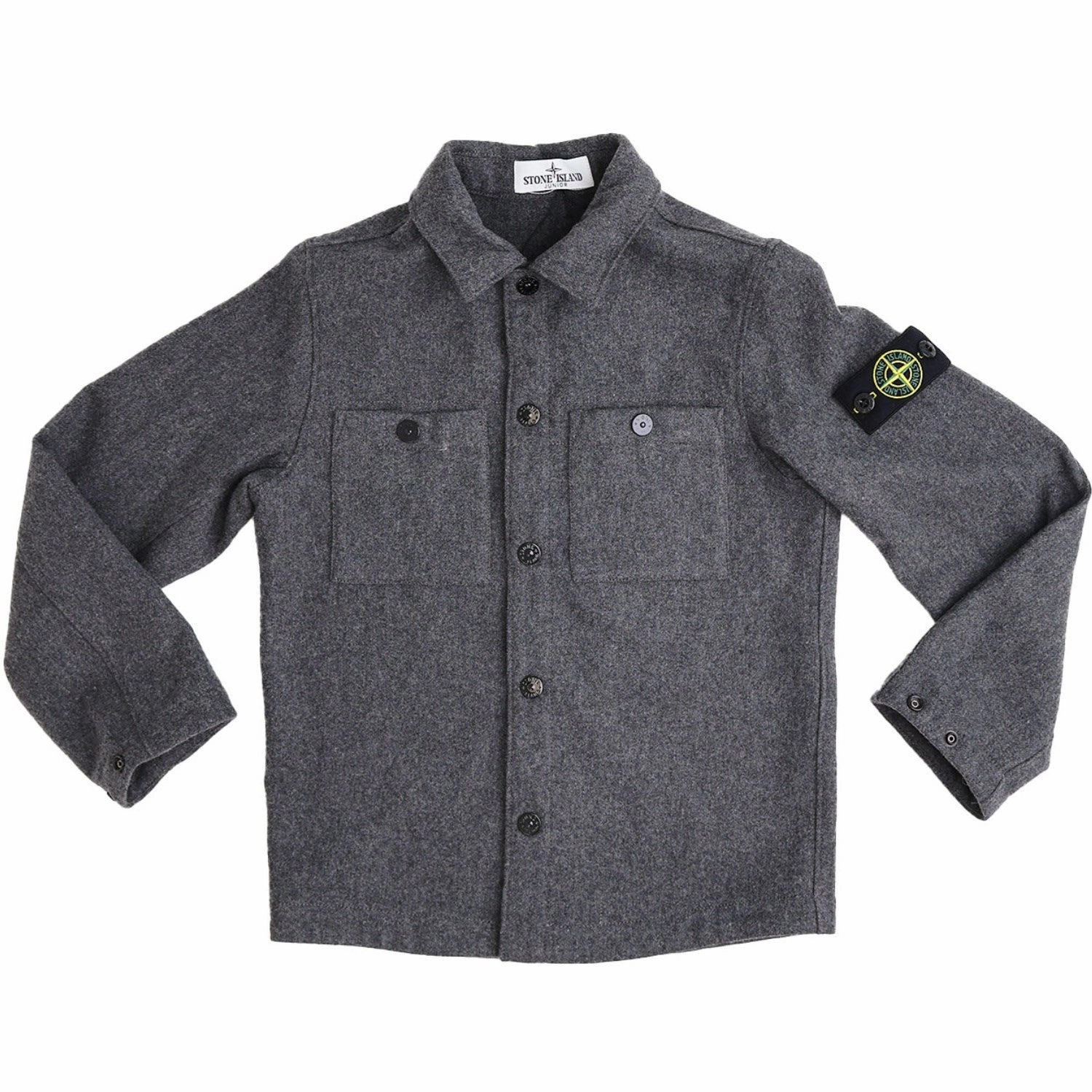 Lakeside Relaxation Stone Island Melange Dark Grey Overshirt