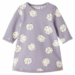 Name it Lavender Gray Kianne Sweat Dress Lounge Ready Neutral Layer