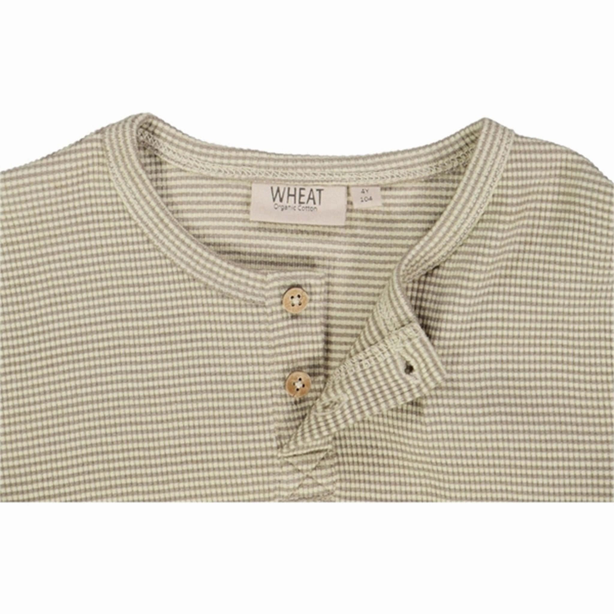 FlexibleKnit Layered Collar Wheat Warm Stone Stripe Lumi T-shirt