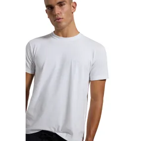 Active Wear tall size Bikkembergs | T-Shirt BMT0819 1000 Bianca con Logo Ricamato Uomo