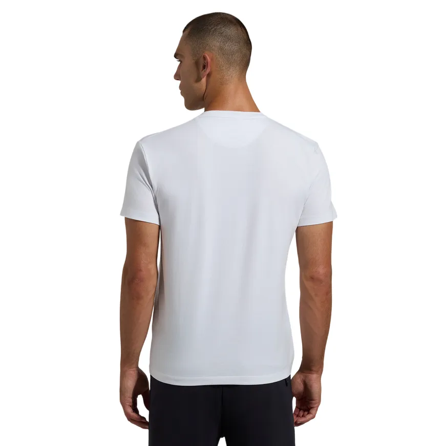 Bikkembergs | T-Shirt BMT0819 1000 Bianca con Logo Ricamato Uomo Chill Comfort Look