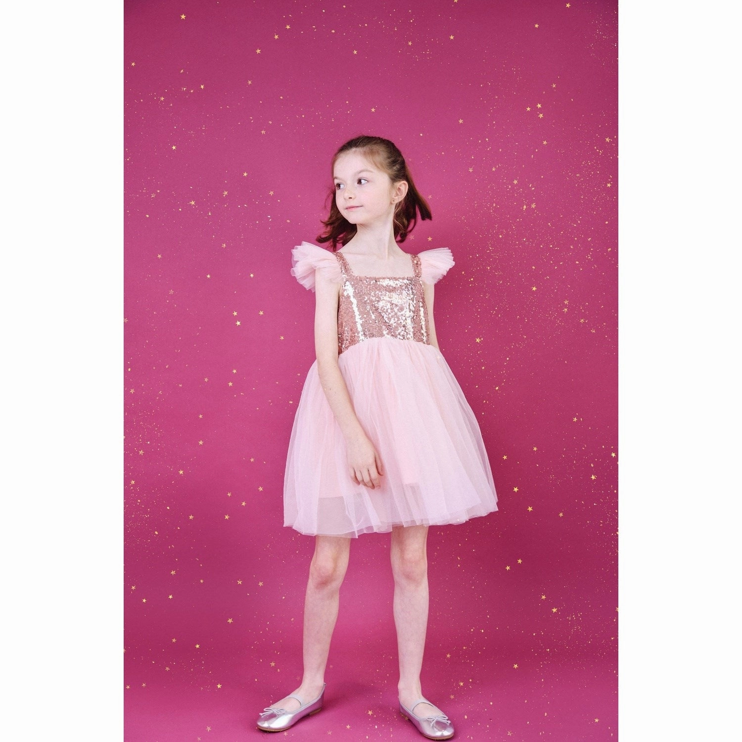 Fashion Layer Dolly by Le Petit Tom Pink Dolly Universe Sequin Glitter Galaxy Tutu Dress
