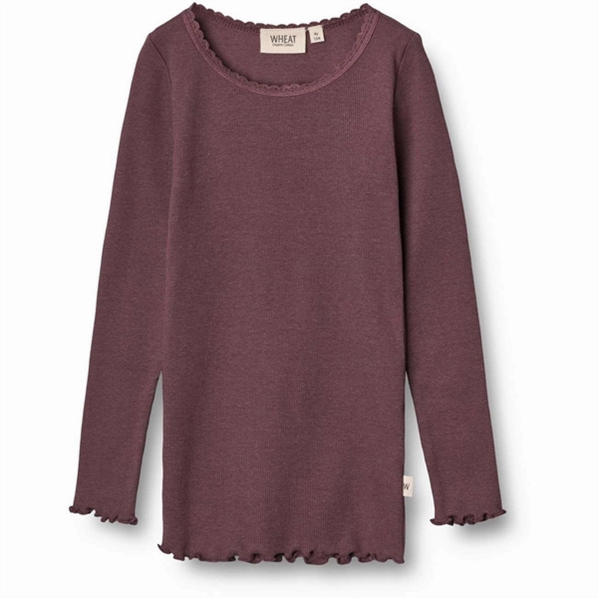 UV Protective Fabric Wheat Soft Eggplant Rib Lace Blouse