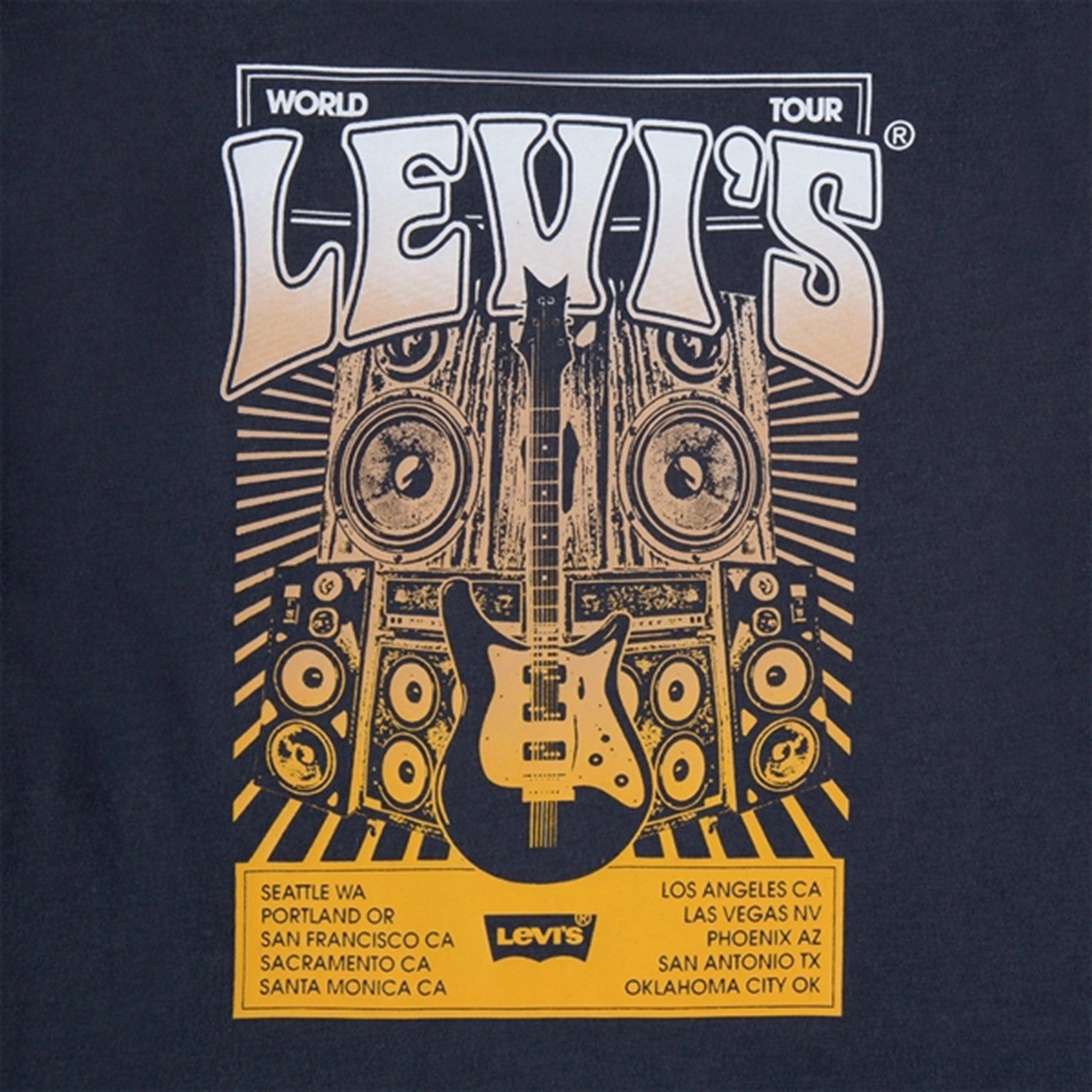 Levi's Rock Out T-shirt Grey HighThreadCount Classic Outfit Style
