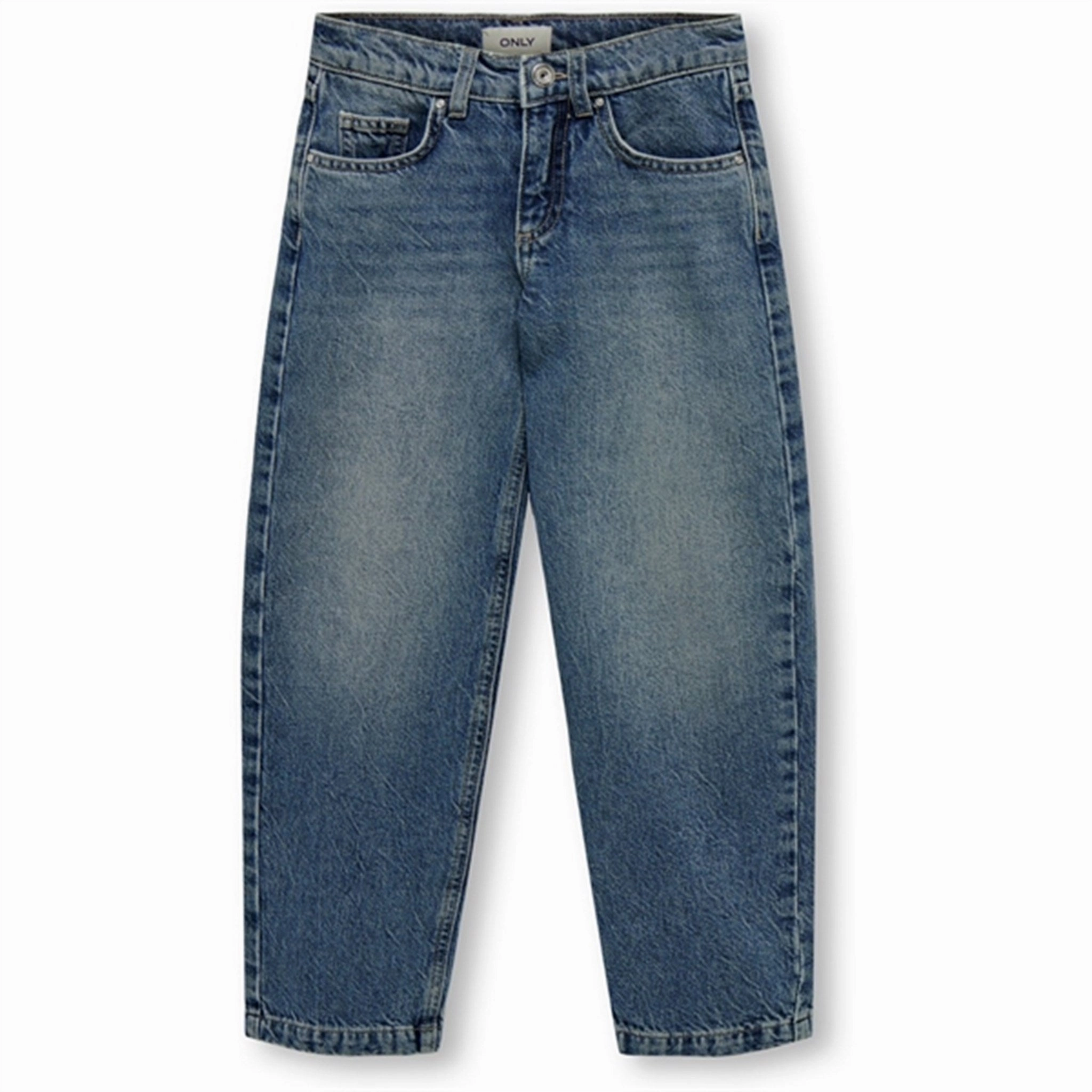 Kids ONLY Light Medium Blue Denim Harmony Wide Carrot Jeans Timeless Fashion Sustainable Road Trip