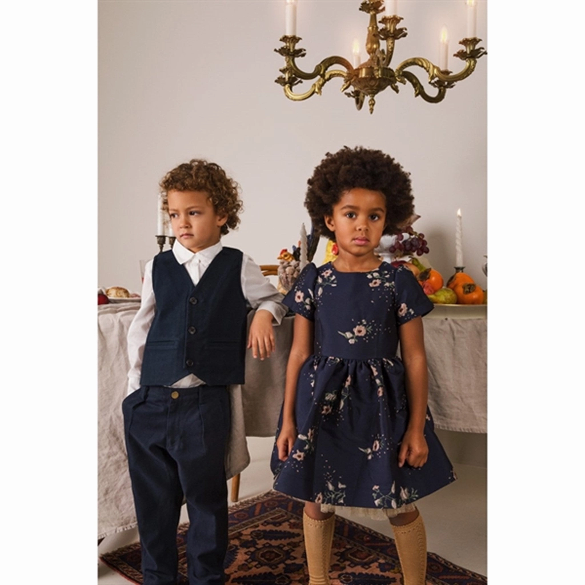 Sheer-Overlay Chilly Day Comfort MarMar Pop Flower Doreen Dress