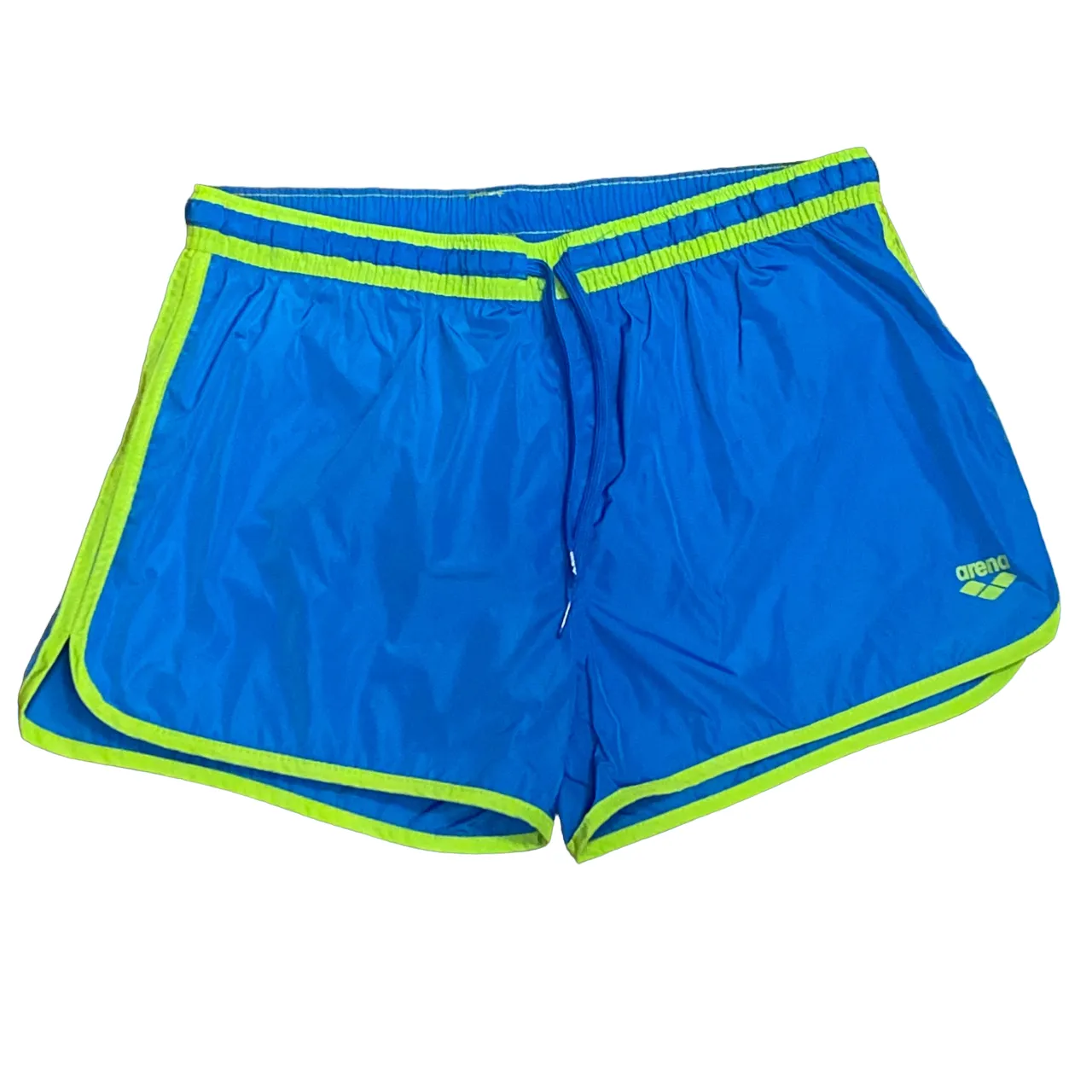 Arena costume da mare da uomo a boxer Fundamentals Borders 40519816 blu cielo-verde Waterfront Escape Embroidery-Pattern