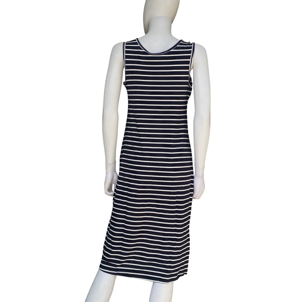 Astrolabio Vestito a Righe Smanicato Donna M86M 956 Blu | Estate Elegante Light Wear Tiered Skirt