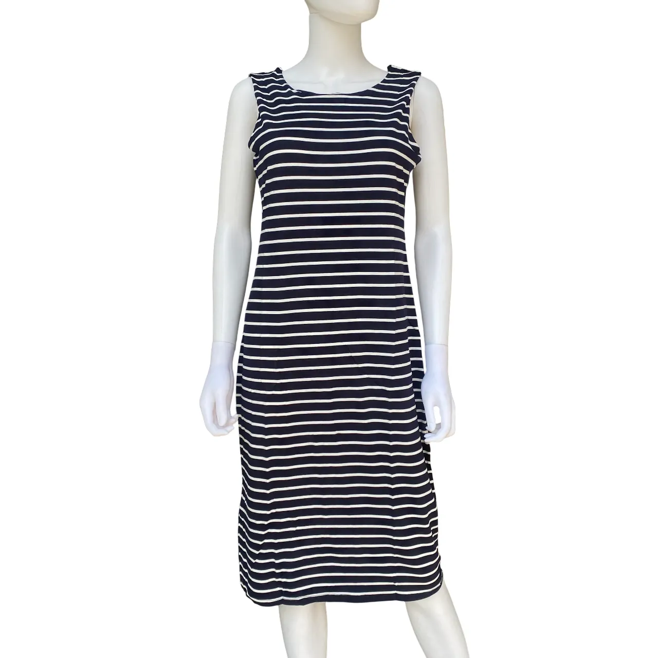 Airy Base Soft Tone Astrolabio Vestito a Righe Smanicato Donna M86M 956 Blu | Estate Elegante