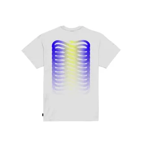 casual top Flattering Fit Propaganda maglietta manica corta da  uomo con stampa Ribs Gradient 874-02 bianco