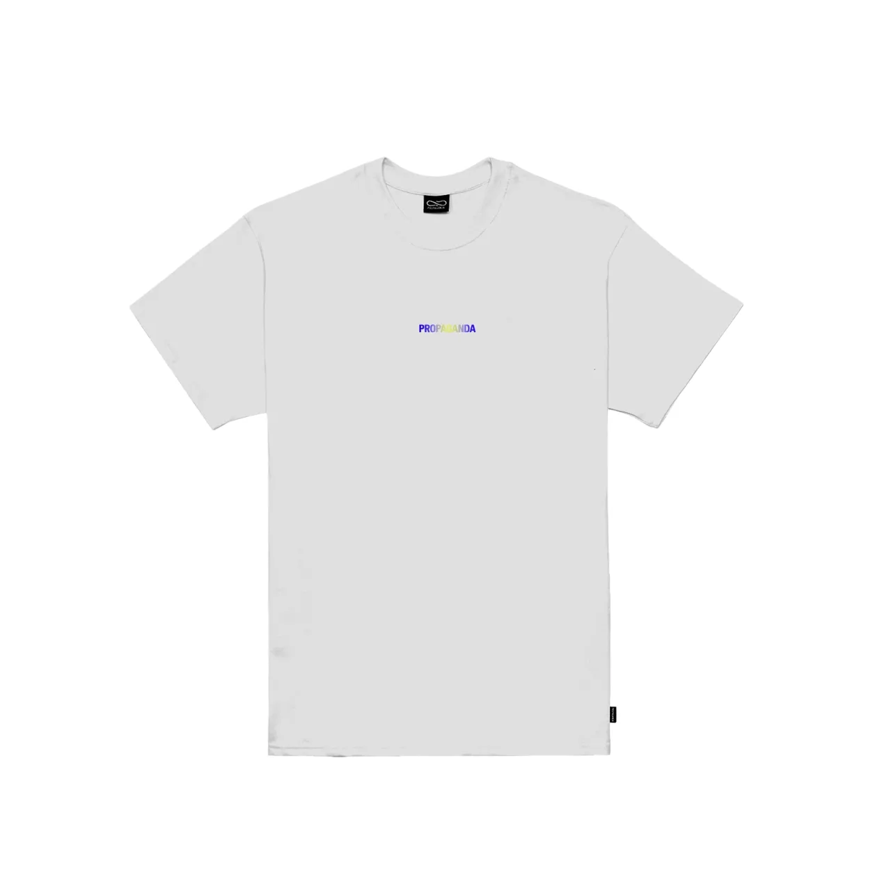 Ribbed Collar Design Running Gear Propaganda maglietta manica corta da  uomo con stampa Ribs Gradient 874-02 bianco