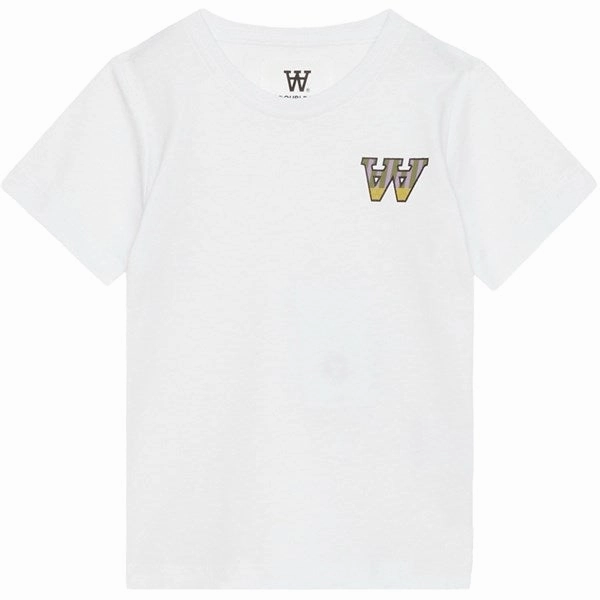Wood Wood White Ola Usaa T-Shirt Sporty Comfort Wear