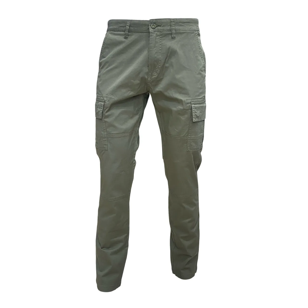 Trez pantalone cargo da uomo Pipe3 1035S M48681 144 verde ElasticCuffs Structured Hemline