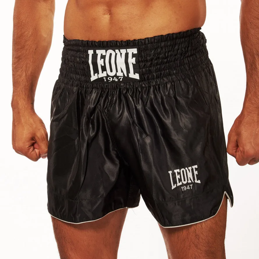 Double Layered Knees Stylish Design Leone Pantaloncino da uomo per Kick-Thai Boxing kick/thai boxing AB766 black