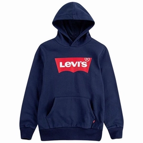 Streetwear Style Levi's Sweatshirt Batwing Screenprint Dress Blues