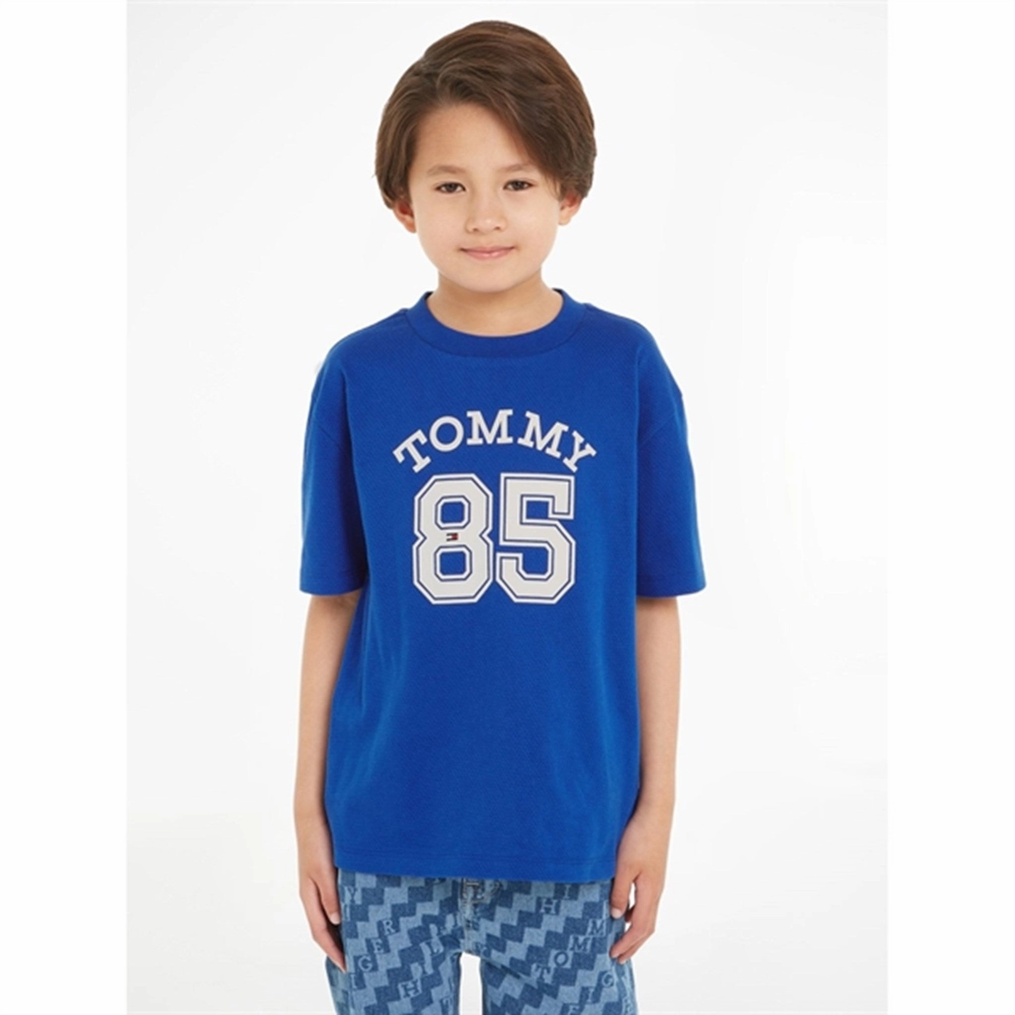 Tommy Hilfiger Mesh Varsity T-shirt Ultra Blue Fresh Comfort Style