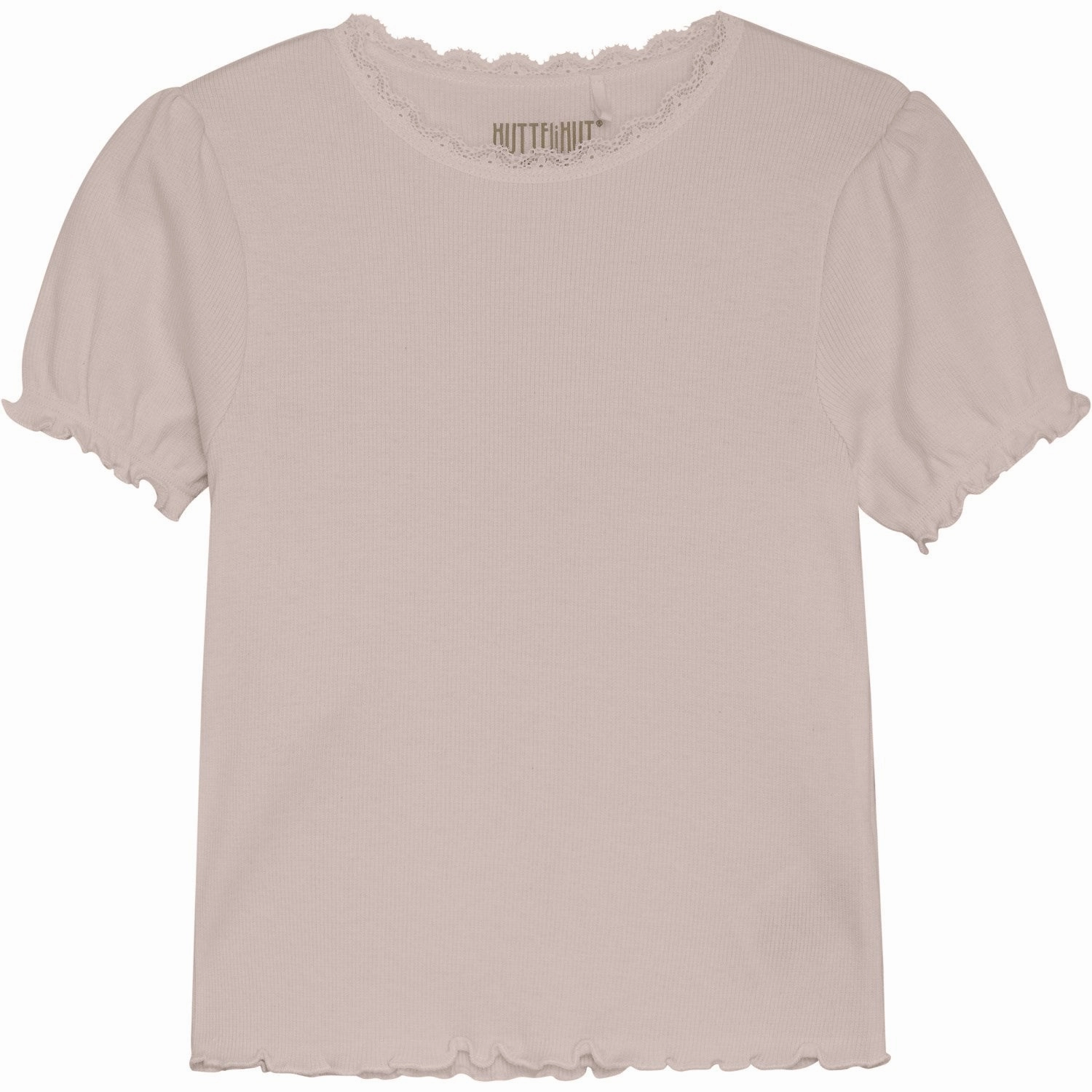 Huttelihut Sepia Rose T-Shirt Rib Comfortable Touch Smooth Finish