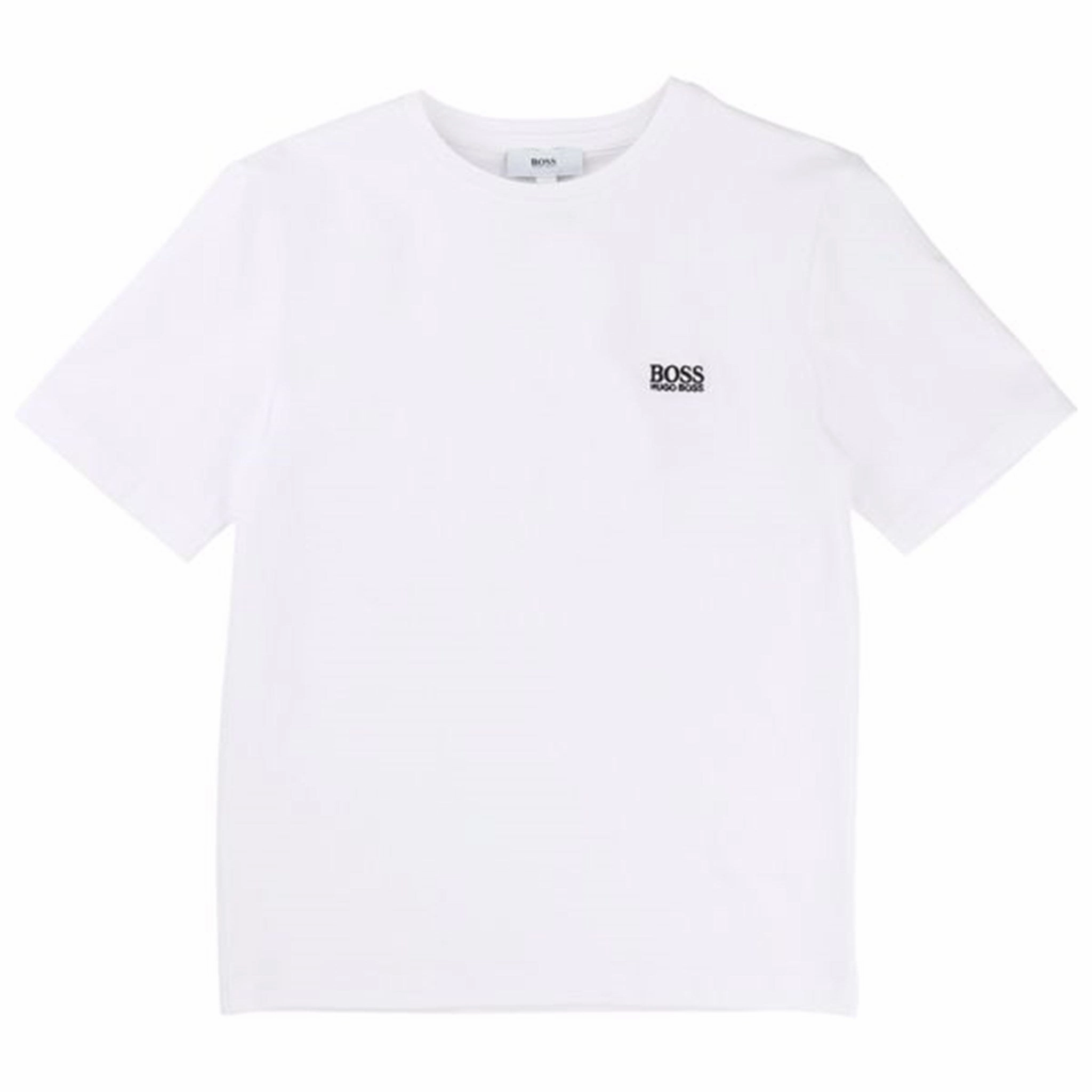 Silk combination Hugo Boss Baby Boy Short Sleeves T-Shirt White
