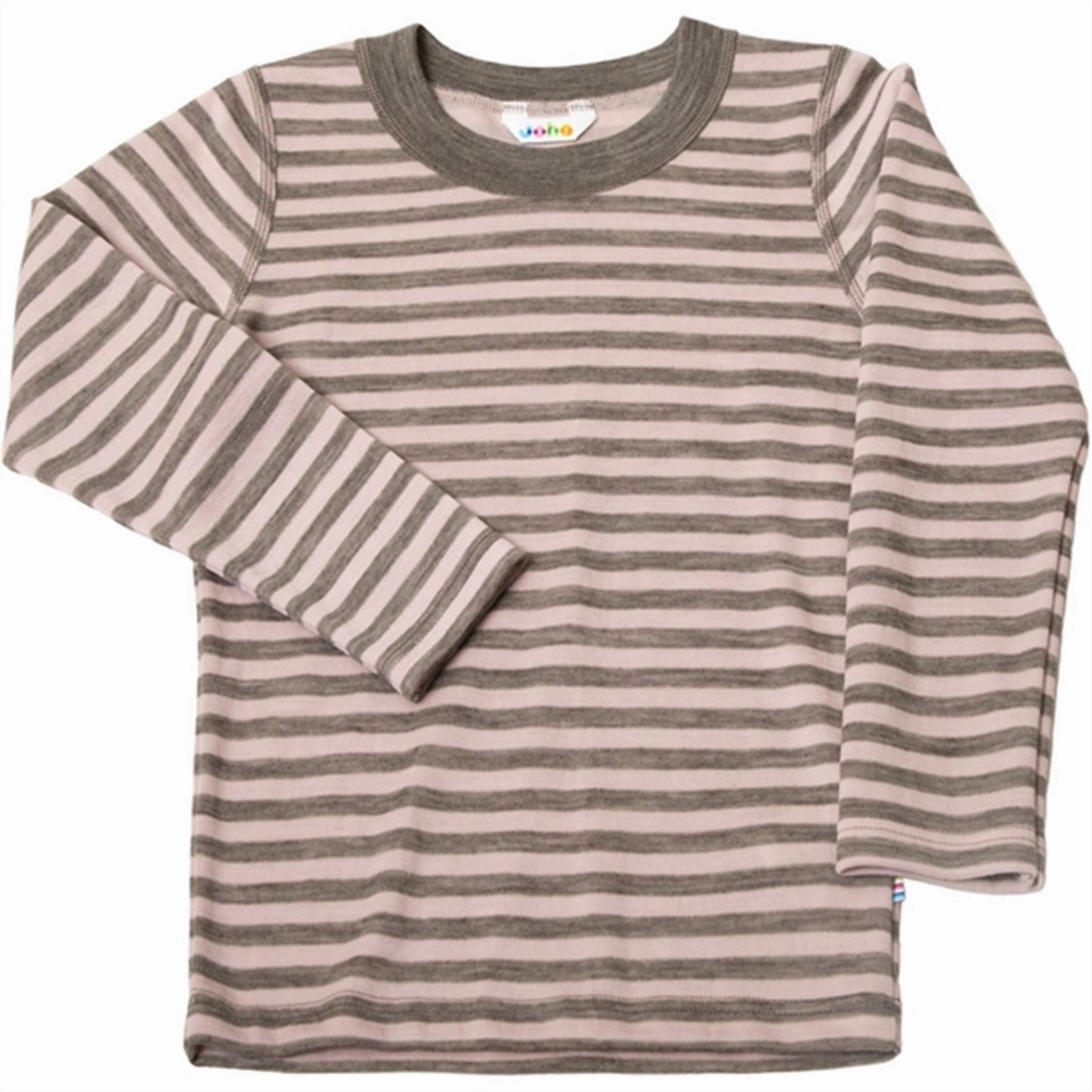 Joha Wool Pink Stripe Blouse Unisex Choice