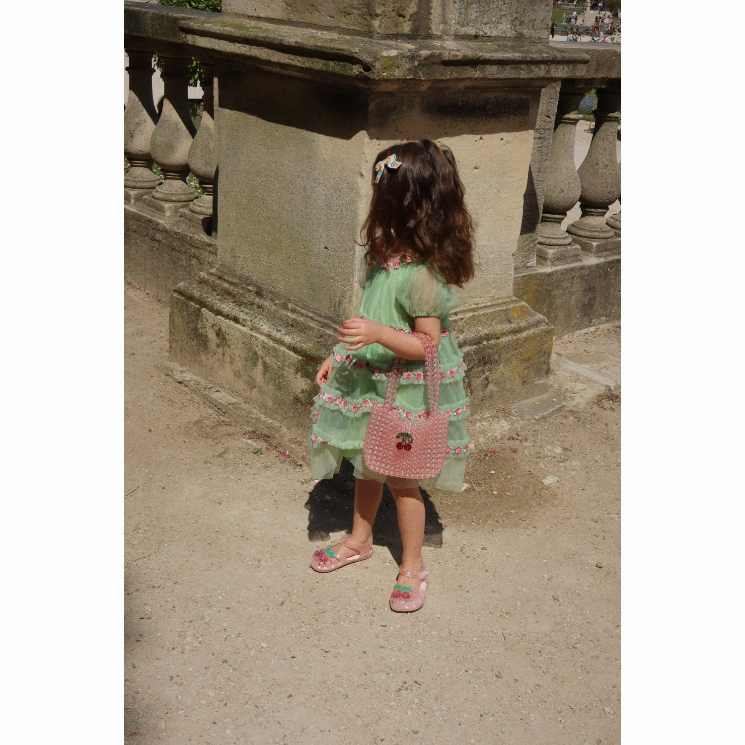 Konges Sl?jd Green Joelle Dress Bohemian style Matte-finish