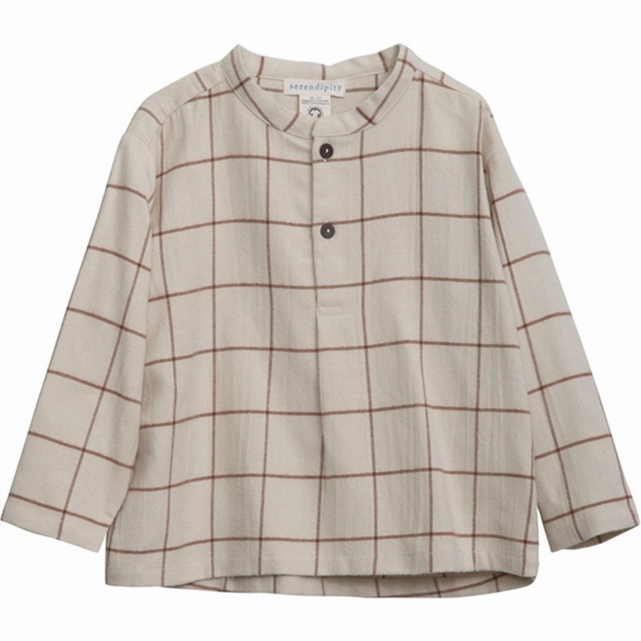 Serendipity Chocolatechecks Brushed Shirt Roll-Up Sleeve