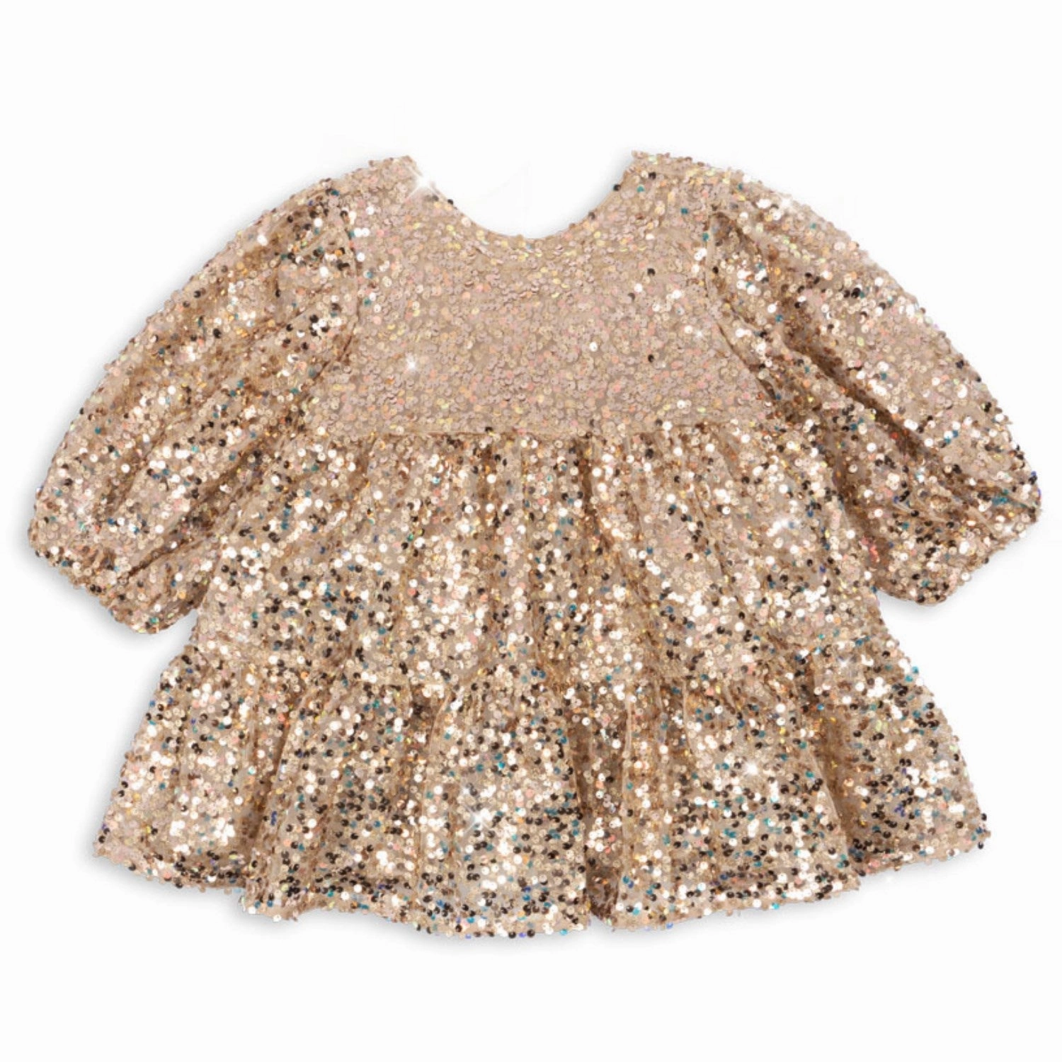 Light and Comfortable Konges Sl?jd Gold Glitter Lila Sequins Bow Dress