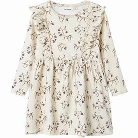 Lil'Atelier Turtledove/Flower Gaya Dress Relaxed-fit gown