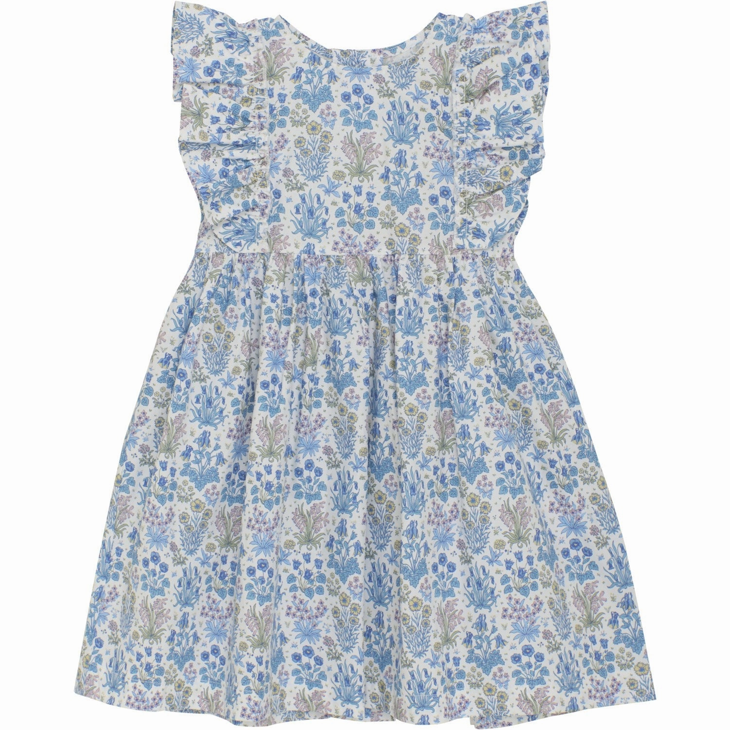 Huttelihut Soft Chambray Dress In Liberty Fabric Fitted Look