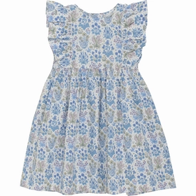 Huttelihut Soft Chambray Dress In Liberty Fabric Fitted Look