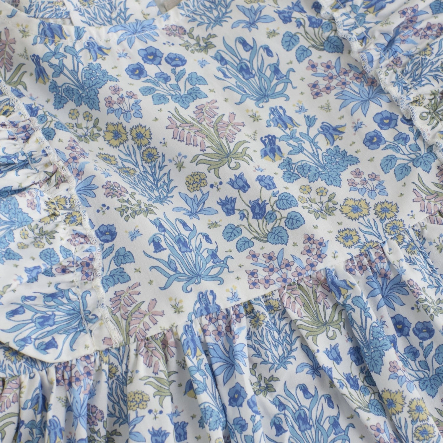 Quilted-Lining Date Ready Huttelihut Soft Chambray Dress In Liberty Fabric