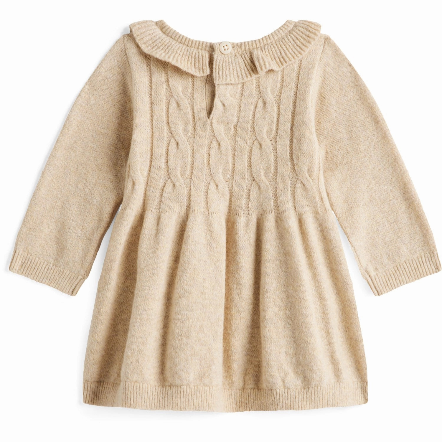 Easy Drape Tommy Hilfiger Malted Milk Heather Cable Sweater Dress Ls