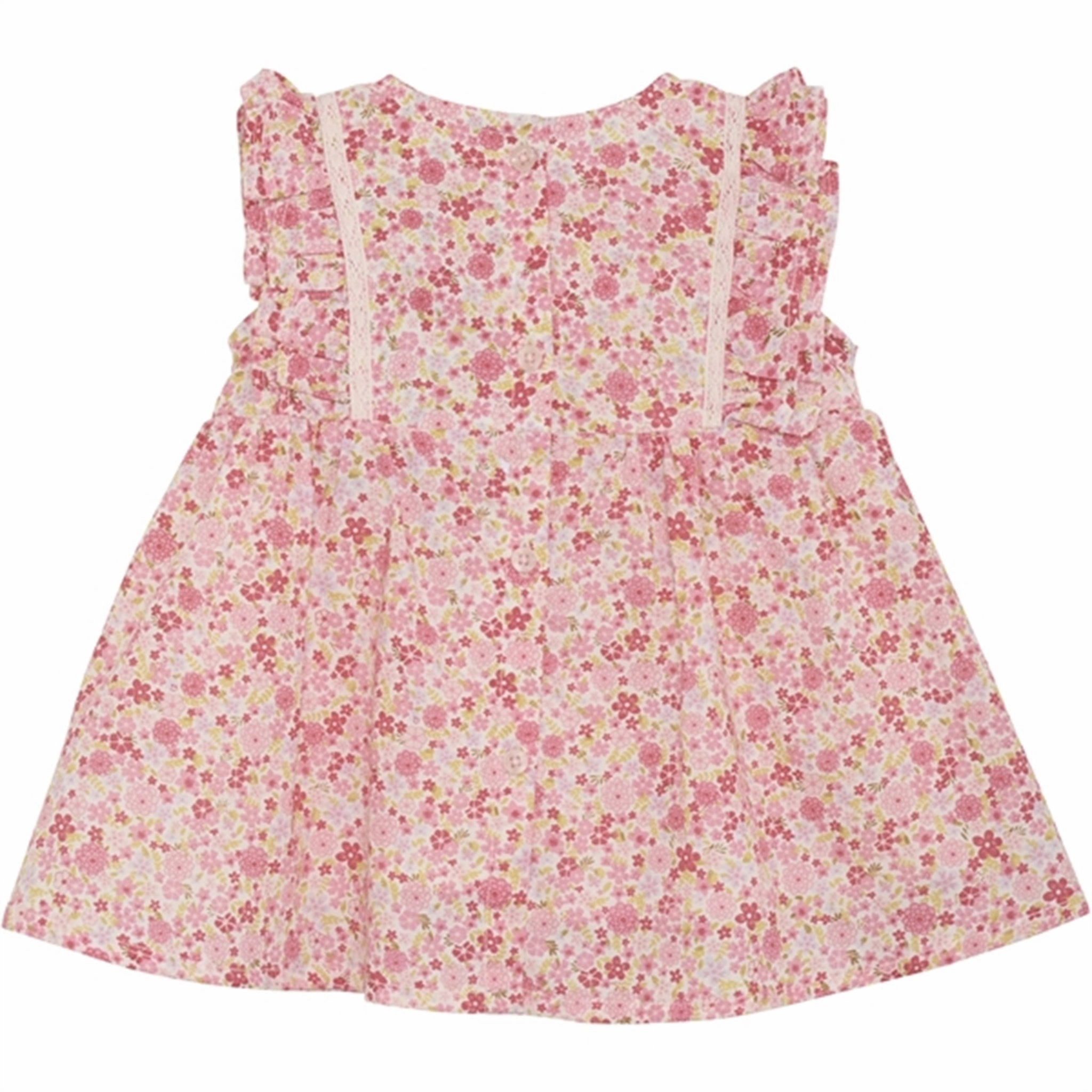 Minymo Pink Dogwood Dress AOP w. Lining Casual-Look