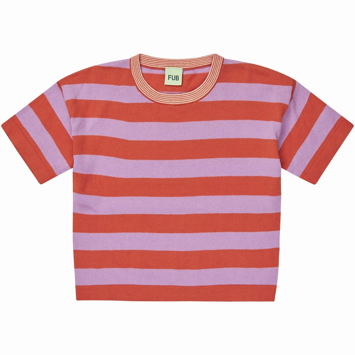 FUB tangerine/orchid Striped Tee Thermal regulation Casual Layer Wear