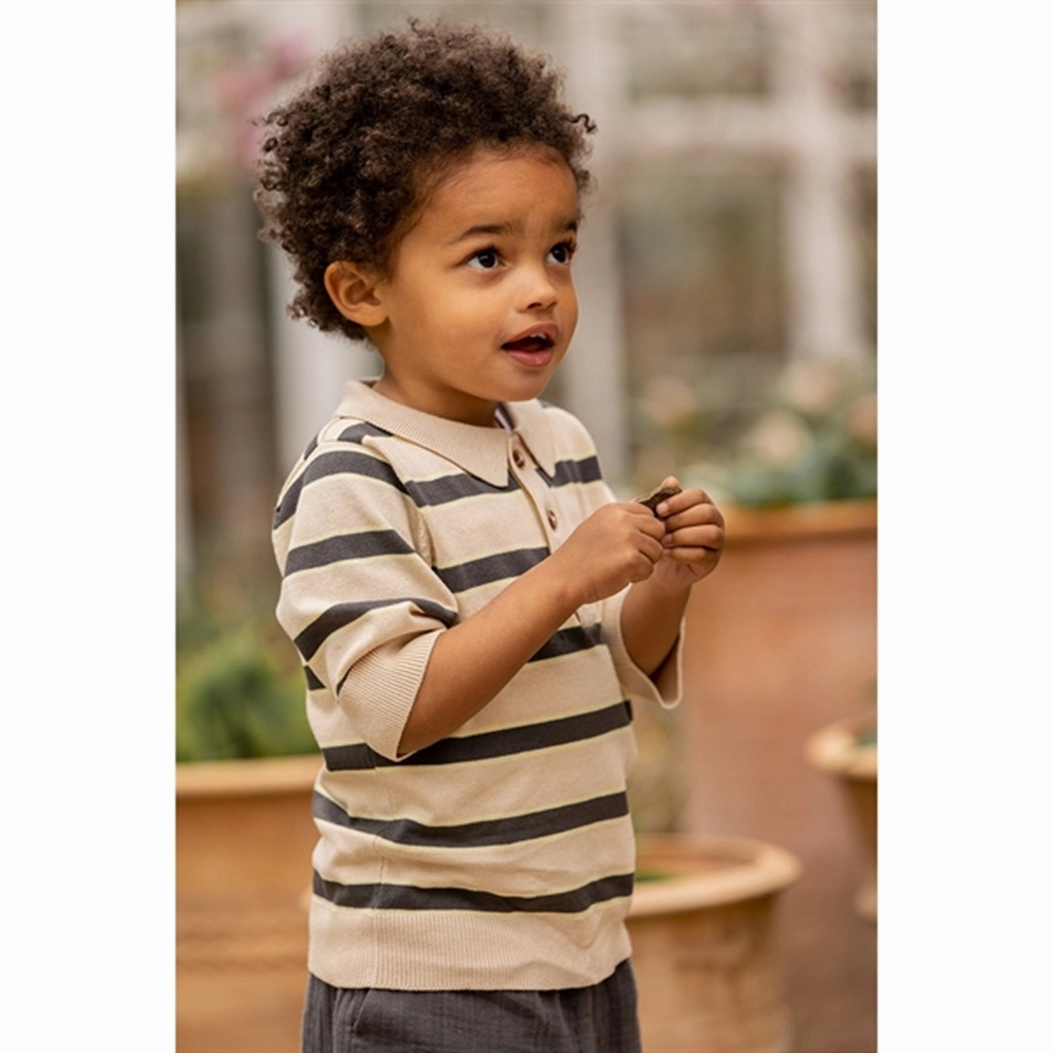 Fliink Sandshell Magnet Stripe Favo Polo T-shirt Urban Casual