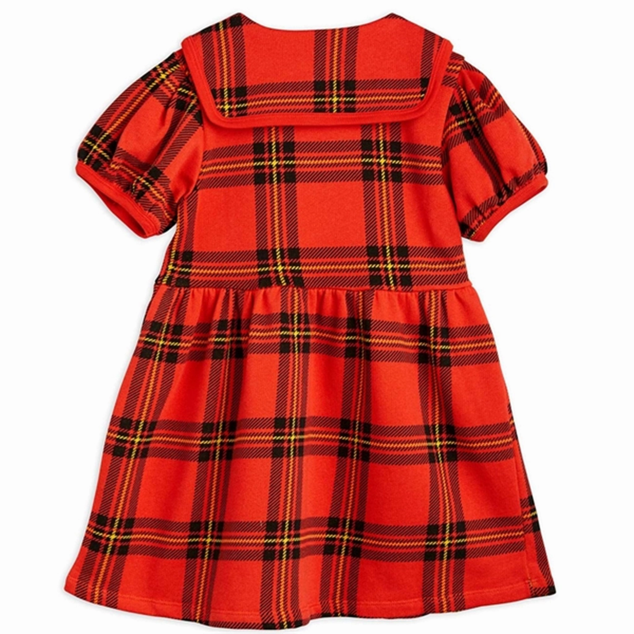 Relaxed Fit Look Modern Aesthetic Mini Rodini Red Check Aop Sweat Dress
