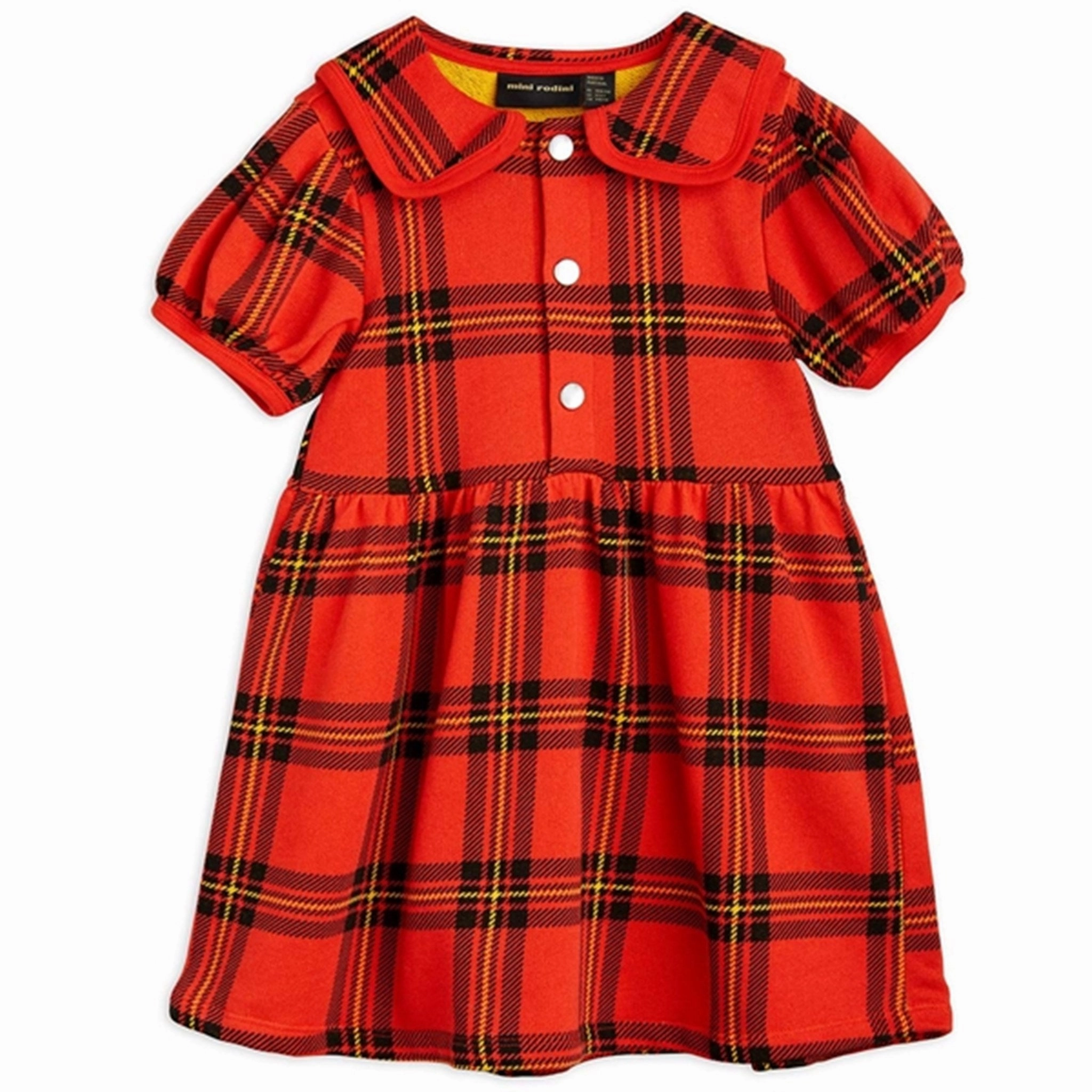 Gloss Accent Mini Rodini Red Check Aop Sweat Dress