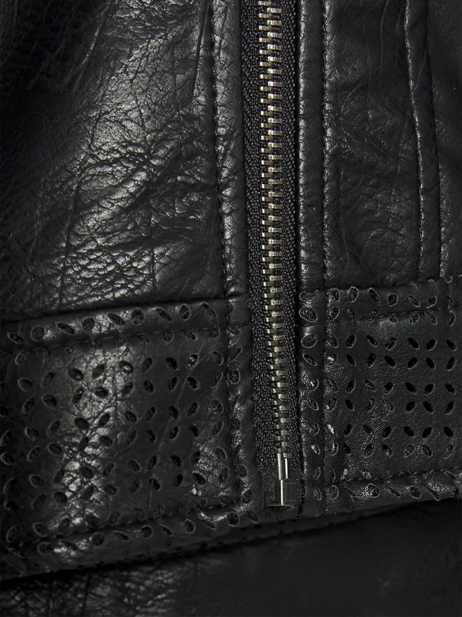 Pepe Jeans giubbotto chiodo in ecopelle Masie PL402232 nero suitable for photography Anti Pilling